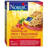 Галеты, Nordic (Нордик) 30 г №10 овсяные с брусникой